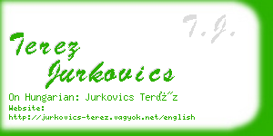 terez jurkovics business card